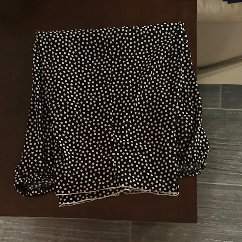 Source Unknown Black and White Polka Dot Pajama Shorts